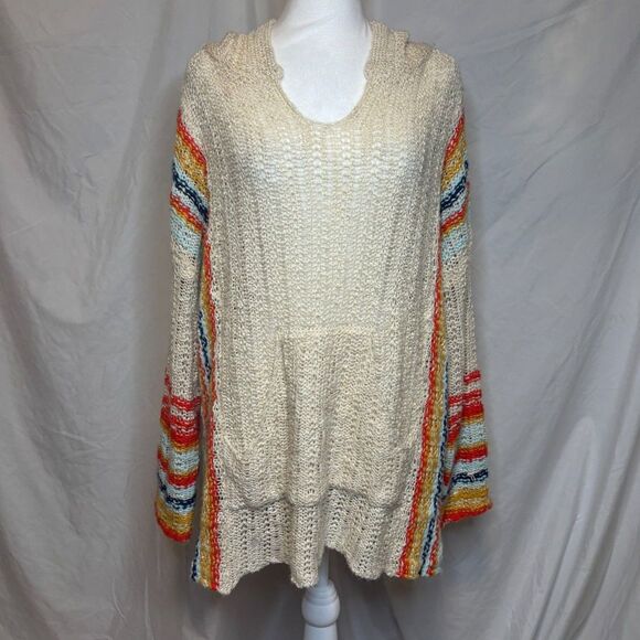 Easel Los Angeles Knit Pullover Sweater Hoodie Womens Stylish - Picture 1 of 5